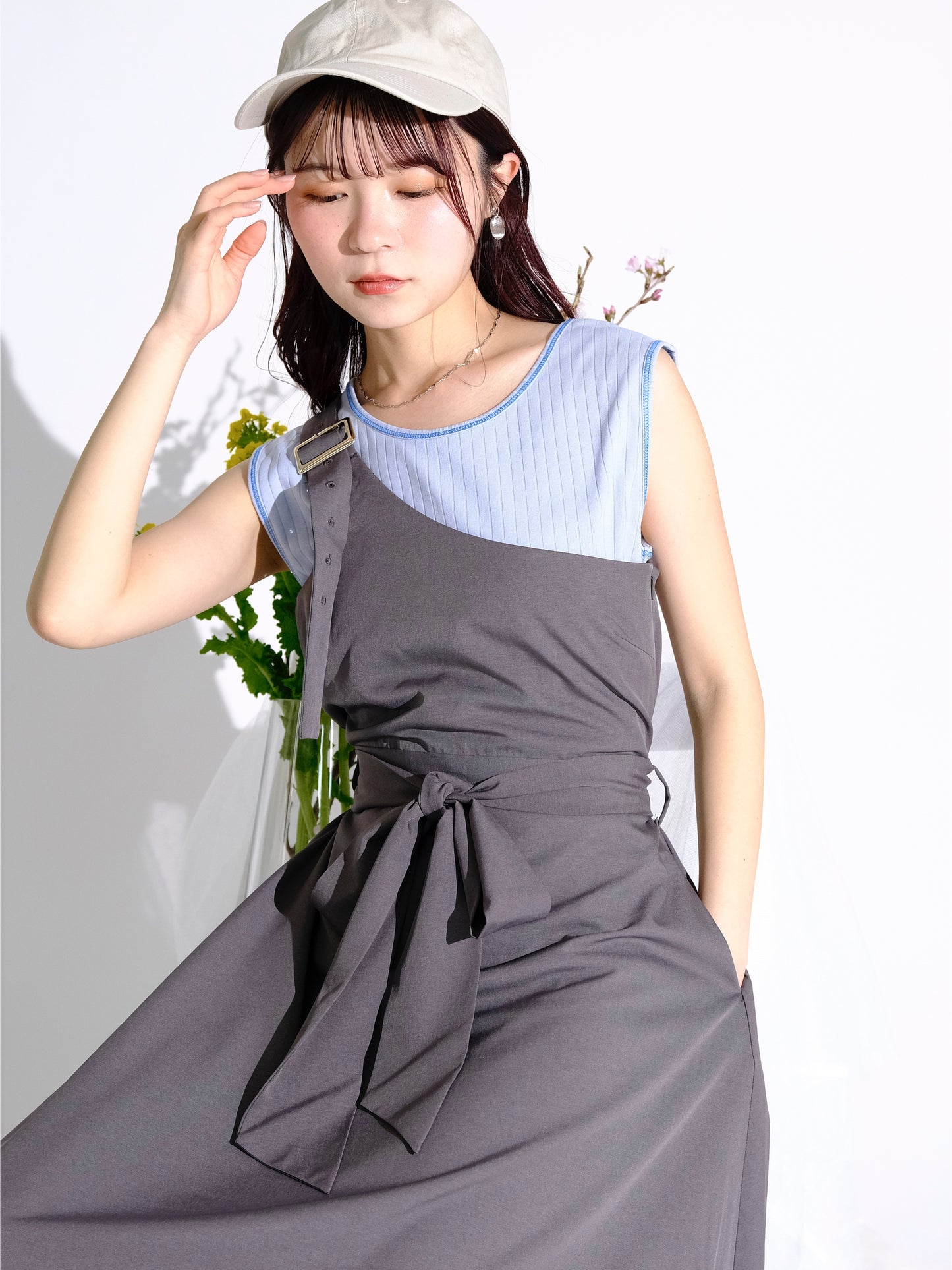 ワンショルダー2wayワンピース