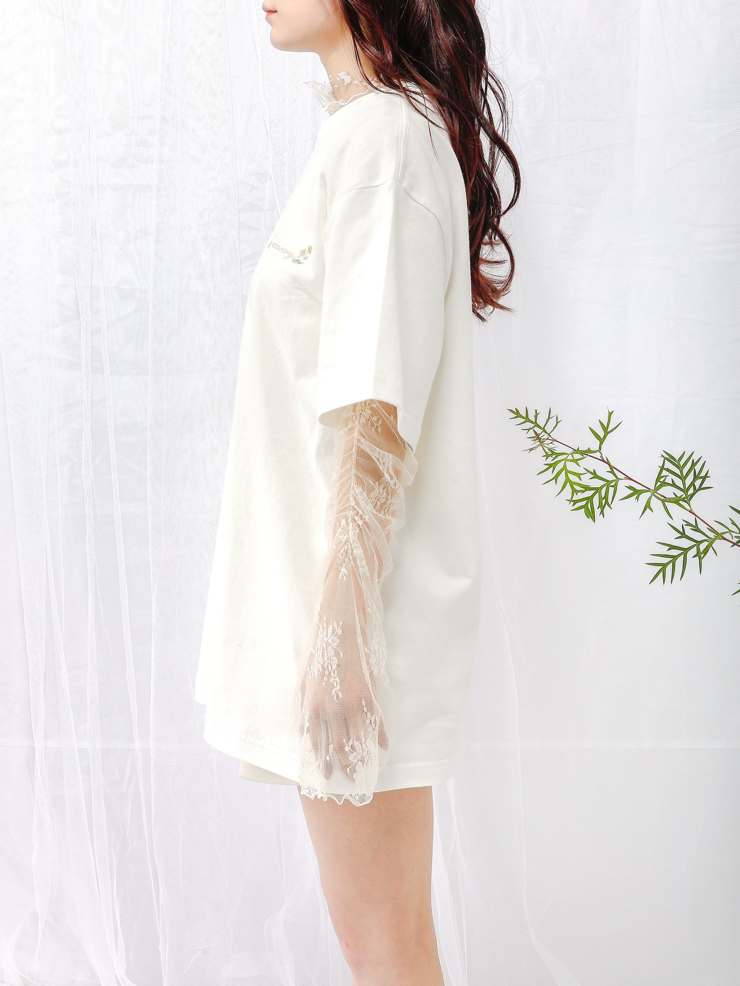 quo canorryロゴ刺繍半袖Tシャツ