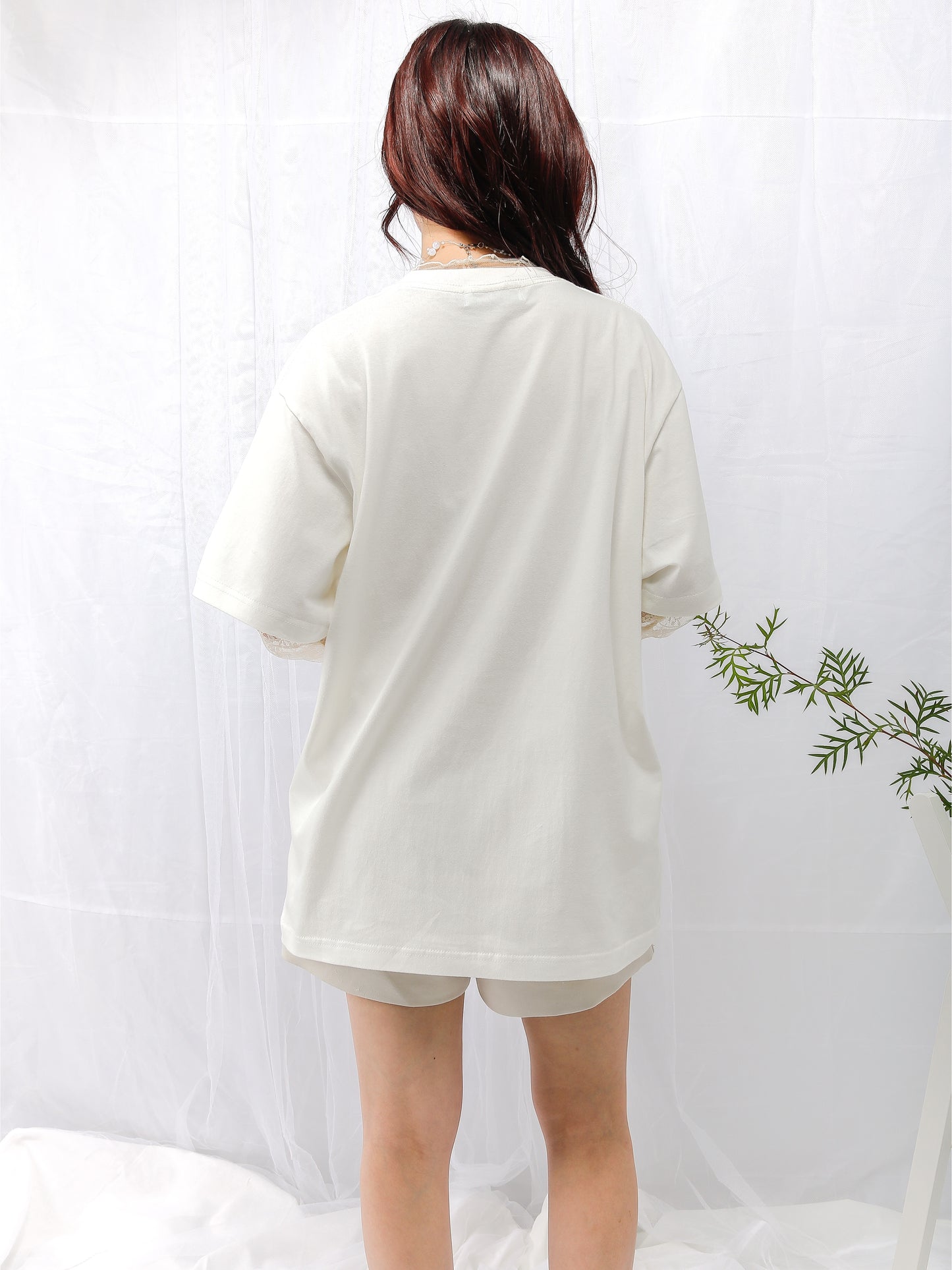 quo canorryロゴ刺繍半袖Tシャツ