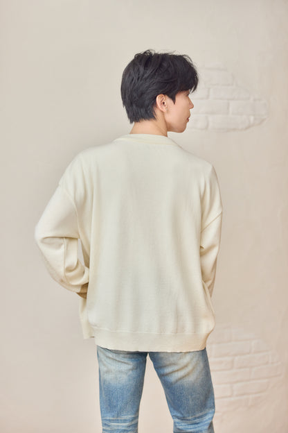 ラメフラワー刺繍2way配色カーディガン