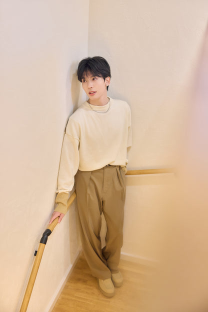 ラメフラワー刺繍2way配色カーディガン