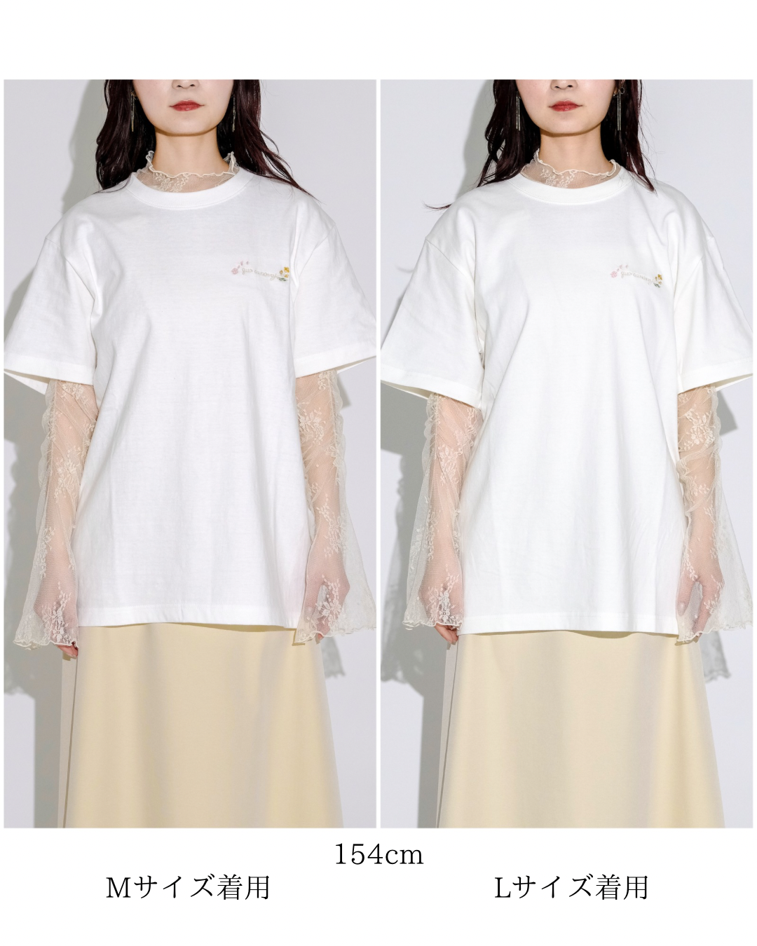 quo canorryロゴ刺繍半袖Tシャツ